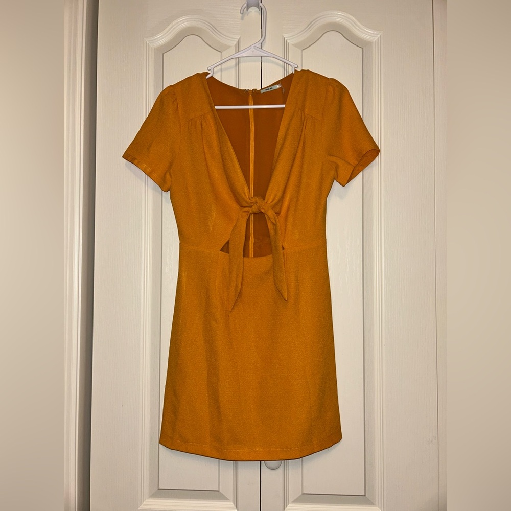 Kimchi Blue Orange Tie Front Dress